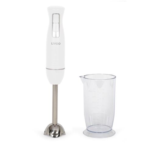 Mixeur plongeant avec bol - LIVOO - DOP245W - 400 W - 2 vitesses - Blanc (1/5)