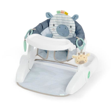 INGENUITY Siege d'apprentissage Prop Spot, 3 positions de siege, tablette et 2 jouets, Casi le zebre