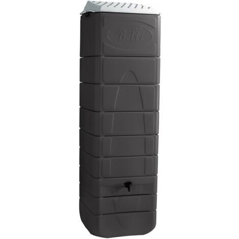 Récupérateur d'eau de pluie mural 650 L – Anthracite – Fixation murale – Cuve en polyéthylène – Pour chantiers humides – Bellijardin