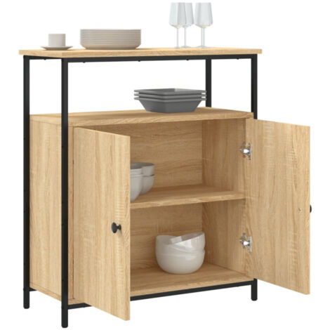 Buffet chêne sonoma 70x30x80 cm bois d ingénierie