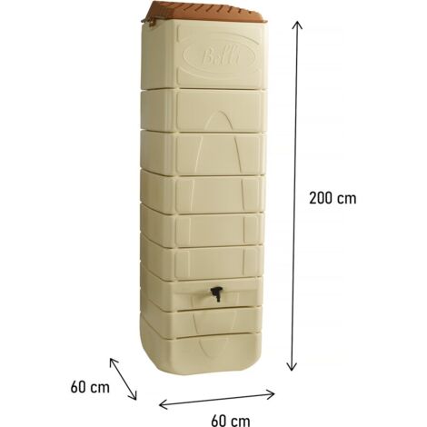 Récupérateur d'eau mural - BELLI - 650 L - Beige