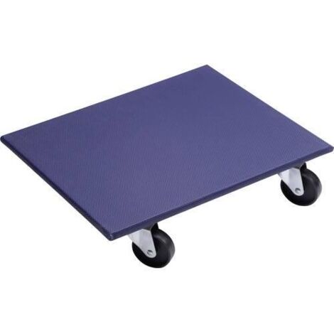 Chariot de transport 400 kg – Plateau roulant en bois avec film antidérapant – Dimensions 590 x 490 mm – 4 roulettes en polyamide – Meister Werkzeuge (1/6)