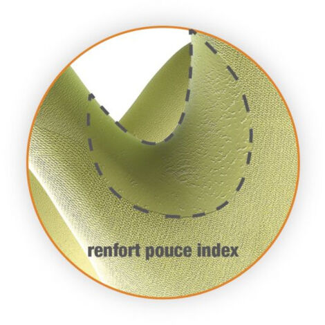 Gants de travail tricoté vanisé nylon MaxiCut® Ultra™ jaune noir T10 ATG AT443745 JZ10AIN