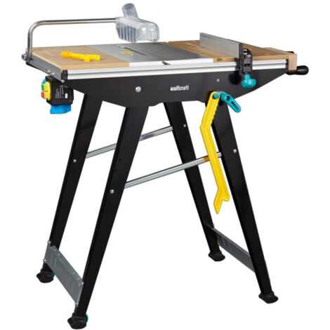 Wolfcraft Servante à Rouleau Multifonction 3 En 1 - Réglable Hauteur 70-100cm | Support 50kg Pour Établi