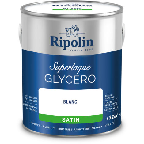 Ripolin – Laque glycéro 447559 – 2 L satin pour bois et métal – Forte lessivabilité et résistance aux chocs – Application intérieure/extérieure (1/3)