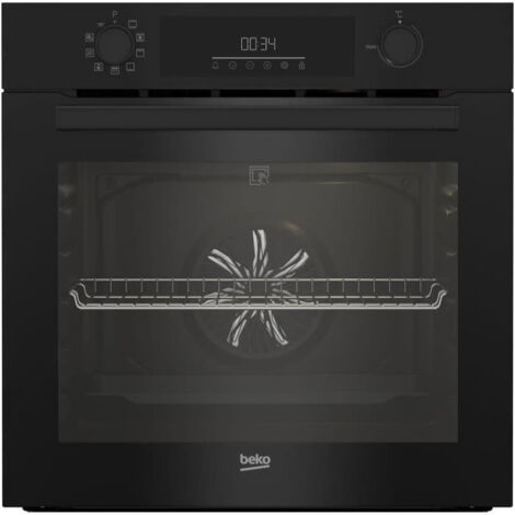Beko – Four encastrable multifonction 66L – Chaleur tournante 3D – Nettoyage pyrolytique – Classe A – Dimensions 59,4 x 56,7 x 59,5 cm - NOIR 66 L (1/5)