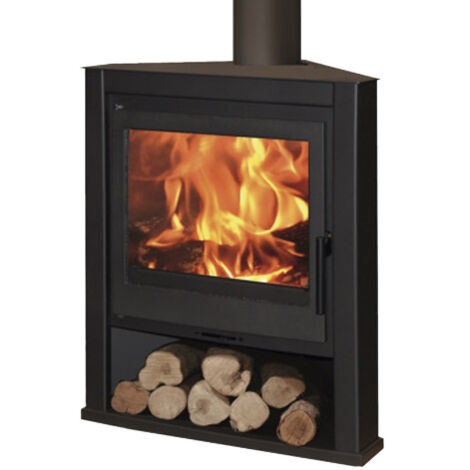 Panadero – Poêle à bois 6,9 kW – Volume de chauffe 210 m³ – Construction triple combustion – Grille et porte en fonte – Système vitre propre