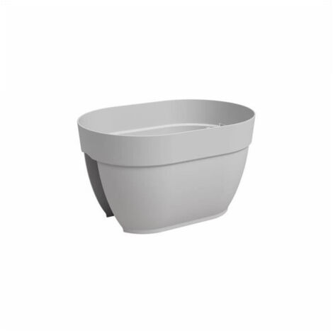 Jardiniere - ARTEVASI - CAPRI CAMPANA - Balcon - 40 ma - Gris clair (1/2)