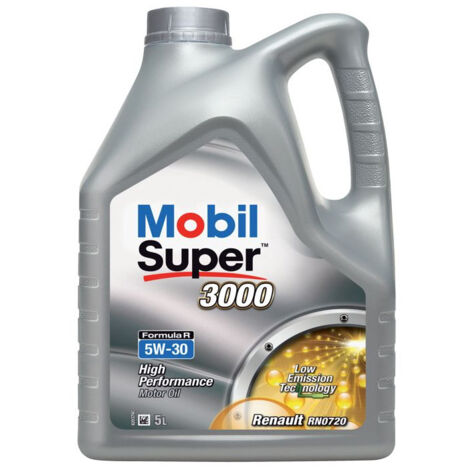 Huile moteur 5W-30 Synthétique - MOBIL - Super 3000 - Formula-R -bidon 5L - haute performance (1/2)