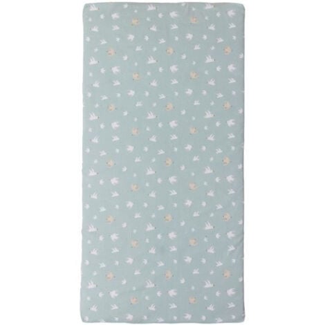 Matelas nomade Over the sea - 120 x 60 x 4 cm - Bleu - TINEO