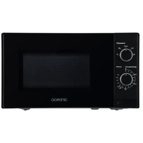 Oceanic – Micro-ondes à poser 20L 700W – Dimensions 43,95 x 25,82 x 35,75 cm – Couleur noire – Monofonction (1/5)