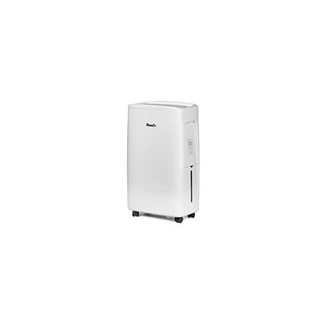 Déshumidificateur mobile 10 l/jour – Capacité 1,5 l – Surface 40 m² – Débit d'air 120 m³/h – Niveau sonore 43 dB – Hygrostat électronique – Wood'S