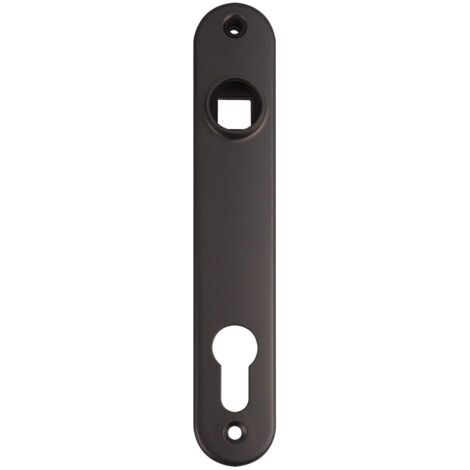 Locinox – Plaque pour porte en aluminium noir 9005 – Entraxe 92mm – Résistante aux intempéries – Installation facile et nettoyage rapide - P00009545 (1/5)