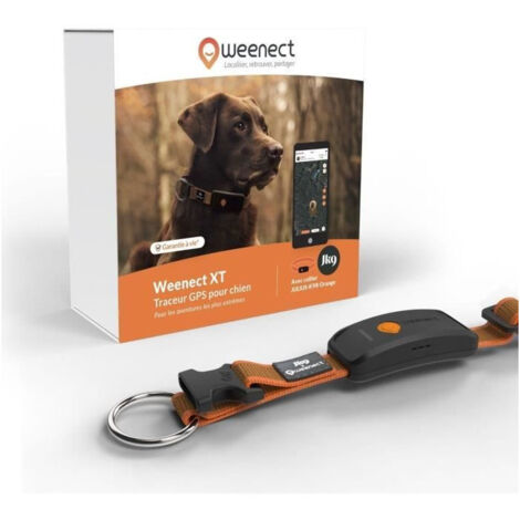 Collier GPS pour chien - WEENECT Chien XT - Antenne XL - Etanche - Collier Julius-K9 - Fonctionne avec abonnement - Orange (1/5)