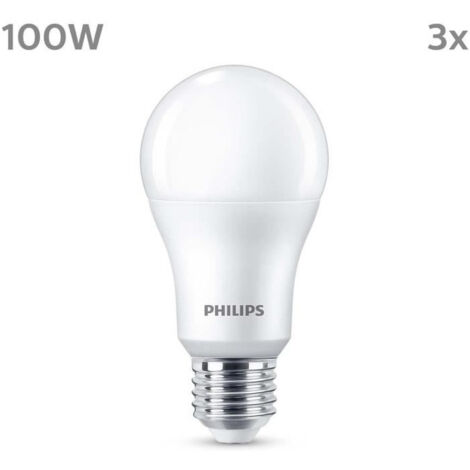Ampoule LED - PHILIPS - 100 W - A67 E27 - Blanc froid - Non dimmable x 3