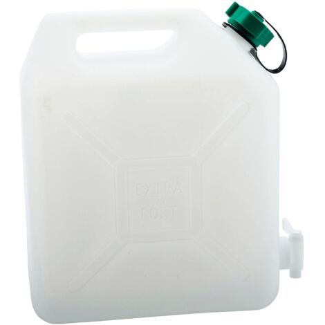 Sodise – Jerrican alimentaire 10L en polyéthylène – Robinet intégré pour versement facile – Dimensions 32cm x 18cm x 30cm – Compatible liquides alimentaires