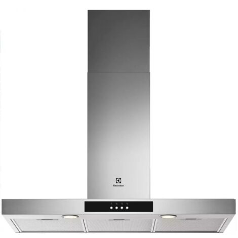 Electrolux – Hotte décorative murale 89.8 cm – Débit d'air max 600 m3/h – Classe énergétique C – Éclairage LED 6.3 W – 3 vitesses de fonctionnement - LFT429X1