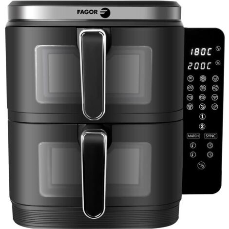 Fagor – Friteuse sans huile 11 L – Double cuve 5,5 L – 2800 W – 12 programmes de cuisson – Technologie de cuisson rapide - FGD11 (1/5)