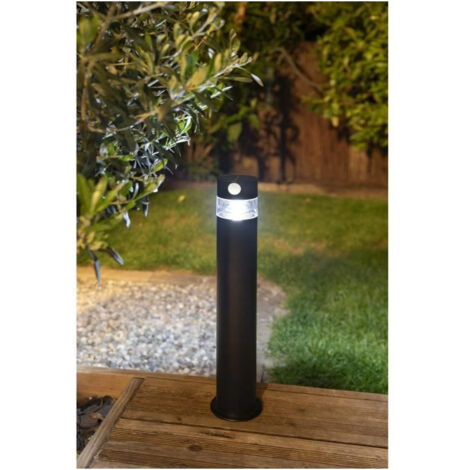 Borne solaire - GALIX - G4585C - Forte clarte - Inox avec détecteur - H50 cm - 150 Lumens (1/3)