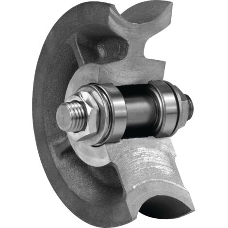 Mantion – Galet fonte gorge ronde 150mm – Résistance à l'usure et corrosion – Roulement fluide et silencieux – 1009GR
