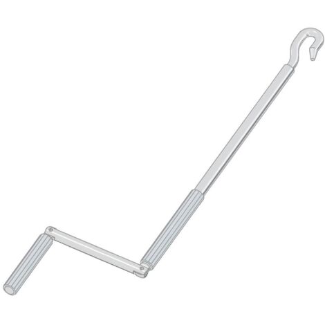 Manivelle pliable avec crochet longueur 150 mm RAL 9016 CHERUBINI 7463150G2101