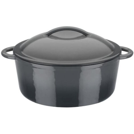 Marmite fonte massive - GSW - GREY SHADOW - 24 cm - Ronde - Induction - Gris (1/5)