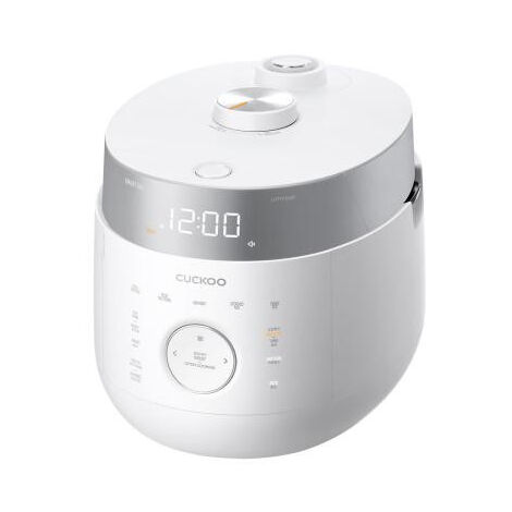 Cuckoo CRP-LHTR1009F Cuiseur à riz blanc, argent avec verre doseur