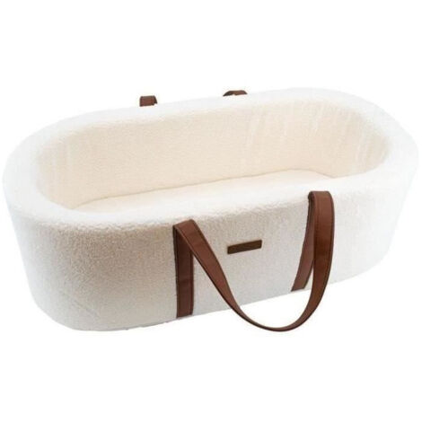 Couffin sherpa ultra-doux pour bébé Crème 40x80 cm