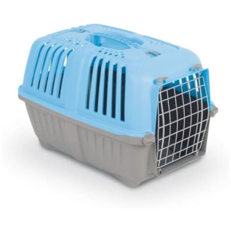 Caisse transport - AIMÉ - PRATIKO pour Chien et Chat en Plastique, 48 x 31 x 32 cm, Porte en métal
