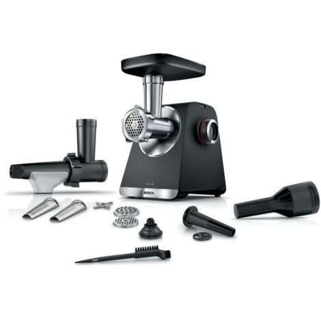 Bosch – Hachoir à viande 500 W – Débit 3,5 kg/min – 3 grilles de hachage – Couteau double affûtage – Compatible lave-vaisselle - MFWS650B