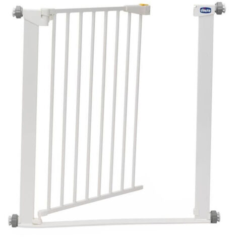 Barrière de sécurité pour bébé en métal CHICCO, fermeture automatique, double ouverture, blanc 72 x 79 cm (1/2)