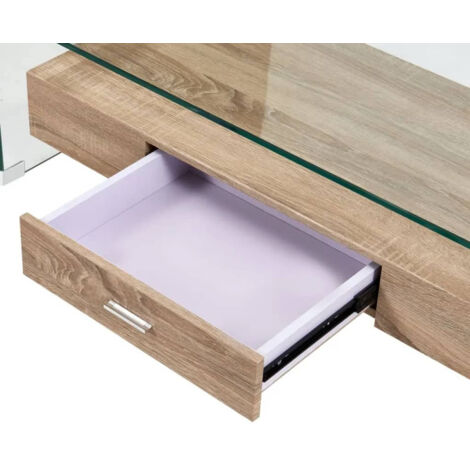 Table basse Clair 98x45x31 cm Verre trempé