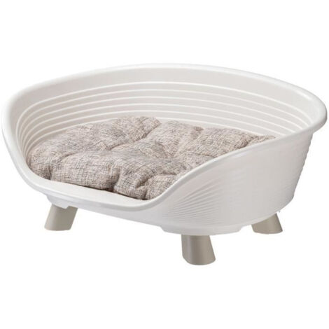 Panier - FERPLAST - THRONE 4 - Avec coussin relax - Blanc (1/5)