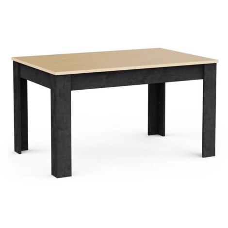 Demeyere Table à manger fixe bi couleur 140x90 cm (1/5)