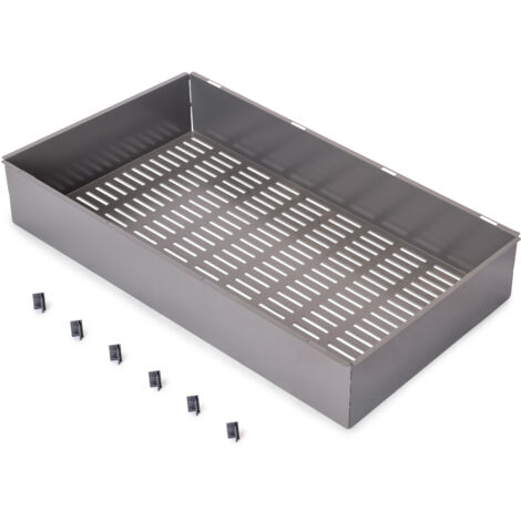 Emuca 7139752 Panier métallique pour armoires et dressings Quartz, 740 (M90), Acier, Titane
