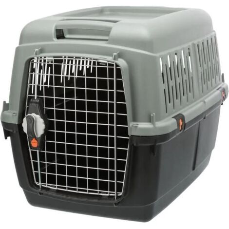 Box de transport - TRIXIE - Giona 4 - Recyclé - S / M : 50 x 51 x 70 cm - Anthracite / Gris-vert