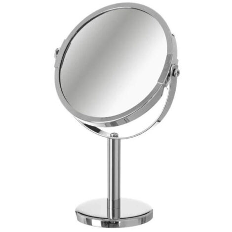 Miroir Grossissant X10 Rond Chromé - Diamètre 15 Cm - Polié - Pour Maquillage Ou Soins