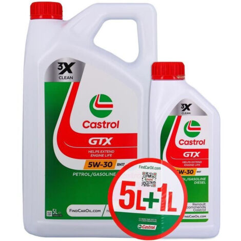 Huile Moteur - CASTROL GTX - 5W-30 RN17 - 5L+1L - 057086 (1/2)