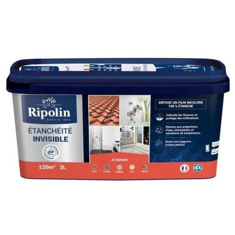 Ripolin – Imperméabilisant anti-infiltrations 2L – 397642 – Polyuréthane incolore pour tous supports – Résistant aux intempéries et UV (1/5)