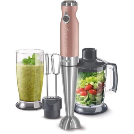 Mixeur plongeant SENCOR SHB 5605RS-EUE3 rose 4-en-1 1200 W Titanium QuadBlade (1/5)