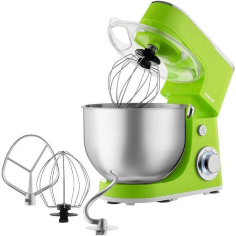 Klarstein Bella Nera - Robot De Cuisine, Pétrin, Puissance Max 1200 W Vitesse Reglable A 6 Niveaux Bol En Inox 5 2 L Crochets Et Fouets Divers Noir