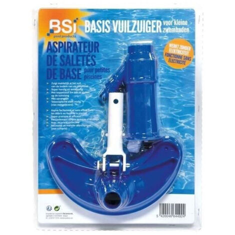 Aspirateur de fond manuel - BSI - Avec sa poche pour les détritus de la piscine - 30cm (1/5)