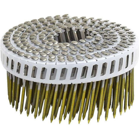 5250 Pointes en rouleau 50 x 2.5 mm 16° NORFIX NFX11528 avec tête légèrement bombée inox A4 annelé liaison plastique