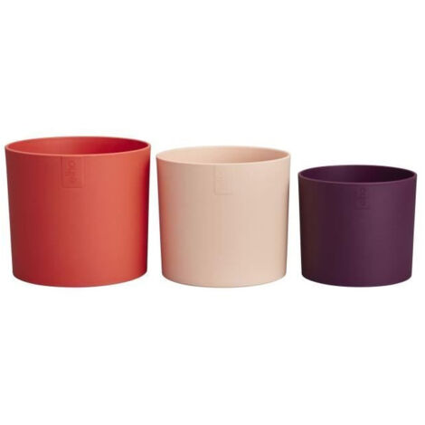 Pot de fleur - Elho - Lex Pott - Set 14 - Rouge Rose Violet - L 14 x B 13.8 x H 12 cm - Intérieur - 100% recyclé (1/5)