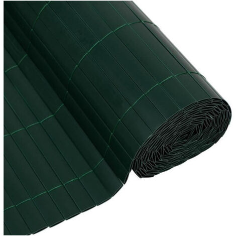 Canisse PVC double face - NATURE - 1 x 3 m - 1600 g/m² - Occultant 4/5 - Anti-UV - Vert