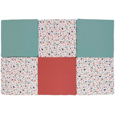 Maxi tapis d'éveil Malin - TINEO - Tapis évolutif 5-en-1 - 180 x 120 cm - Géométrique / Animaux rigolos