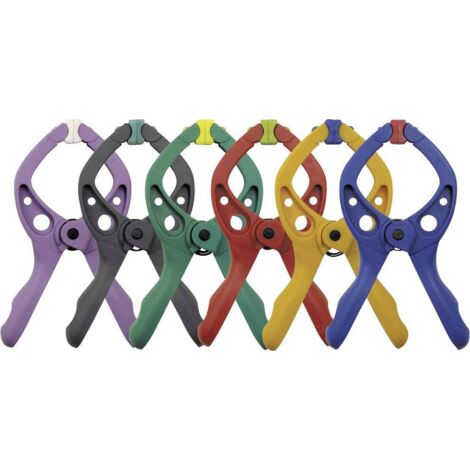 Wolfcraft – Jeu de 6 micro-pinces à ressort – Mâchoires réglables pour modélisme – Adapté à une utilisation universelle – Précision et contrôle optimaux (1/10)