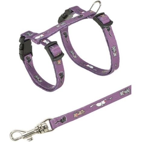 Trixie Harnais junior chat motif nylon ajustable divers (1/5)