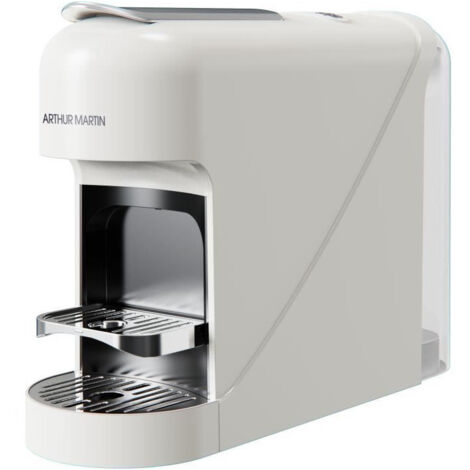 Arthur Martin – Machine à café à capsules 20 bars 1400W compatible Nespresso – Espresso 40ml et Lungo 110ml – Réservoir amovible 0,8L – Design compact blanc