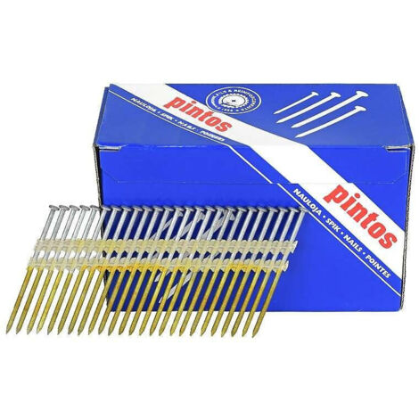 3000 Pointes en bande RH 75 x 2,8 mm 21° NORFIX NFX11067 galvanisée à chaud (zinc 50 µ) annelée